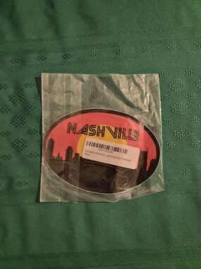 Nashville City Skyline Sticker Decal - Red/Black